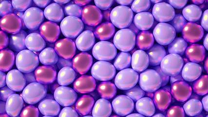 Beautiful background with beads, particles and simulation. 3d illustration, 3d rendering.