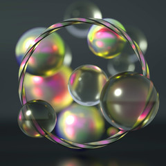 Beautiful background with geometric shape. 3d illustration, 3d rendering.