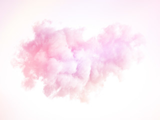 Fototapeta premium Cloud isolated, steam, smoke. 3d illustration, 3d rendering.