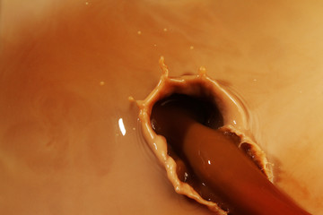 Splash of milk chocolate