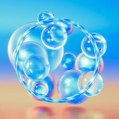 Beautiful background with geometric shape. 3d illustration, 3d rendering.