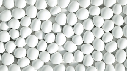 Beautiful background with beads, particles and simulation. 3d illustration, 3d rendering.