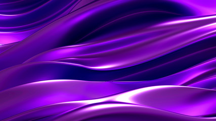 Beautiful luxury elegant backdrop with silk fabric drapery. 3d illustration, 3d rendering.