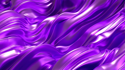 Beautiful luxury elegant backdrop with silk fabric drapery. 3d illustration, 3d rendering.