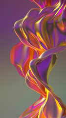 Fototapeta premium Beautiful luxury elegant backdrop with silk fabric drapery. 3d illustration, 3d rendering.