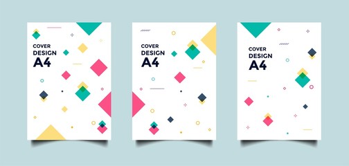 abstract cover background with geometric shapes