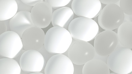 Beautiful background with beads, particles and simulation. 3d illustration, 3d rendering.