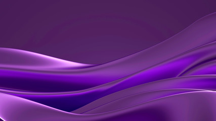 Beautiful luxury elegant backdrop with silk fabric drapery. 3d illustration, 3d rendering.