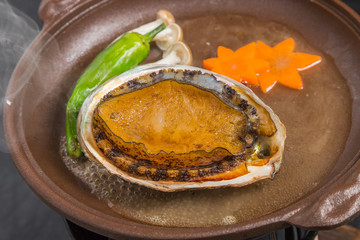 高級あわび　日本料理　Japanese food of abalone ear shell