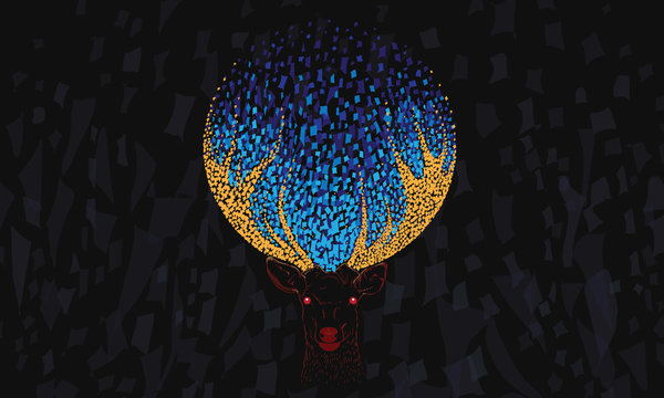 deer on the moon