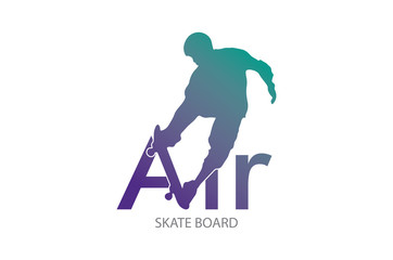 Fototapeta premium air skateboard logo template