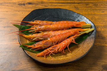 赤えび料理　Red shrimp seafood for skewers