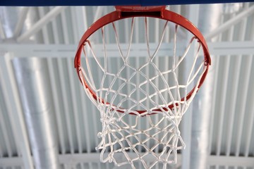 basketball hoop on background
