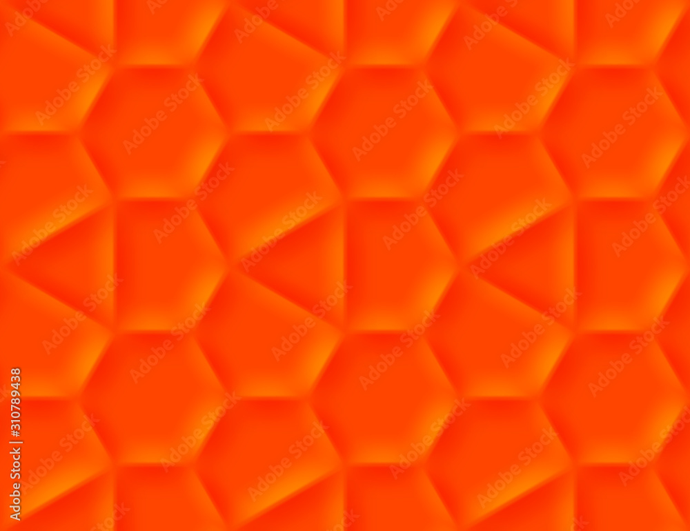 Poster lush lava orange colored geometric seamless pattern for wrapper, wallpaper or abstract background