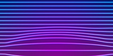 Neon lines background with glowing 80s new retro synthwave style