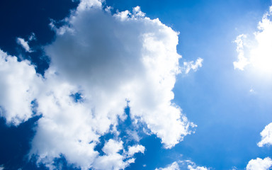 landscape of clouds on the blue sky in daytime