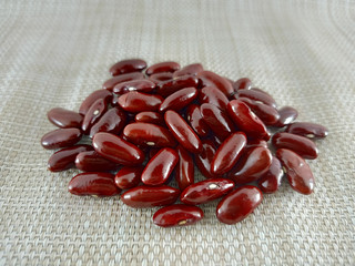 red beans on a white background