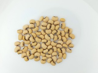 White beans isolated on white background