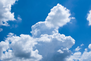 Naklejka na ściany i meble landscape of clouds on the blue sky in daytime