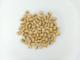 White beans isolated on white background