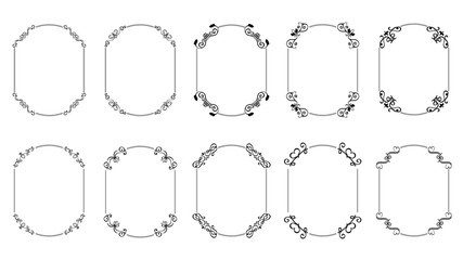 Luxury Decorative frames Vector collection. Vintage Components in royal style, Frames, dividers for your invitation, Wedding frame, menu, website, text and content decoration.