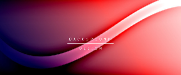 Dynamic trendy fluid color gradient abstract background with flowing wave lines. Vector Illustration