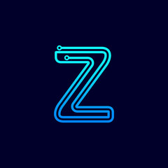 Letter Z Modern Technology Logo Design Vector