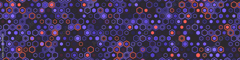 Poster abstract geometric background consisting of hexagonal figures.technology illustration concept.