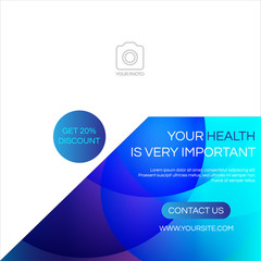 health and medical social media post template for promotion. Editable photo frames, stories, backgrounds, banners