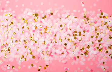 Frame of colored confetti.