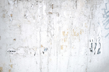 Background wall color peeling lichen stains