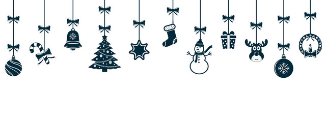 Christmas hanging ornaments background