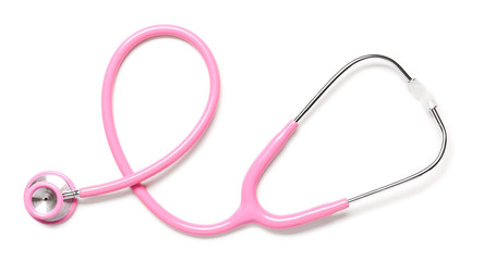 Stethoscope on white background. Cardiology concept