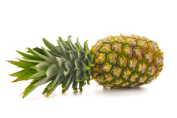 Fresh ripe pineapple on white background
