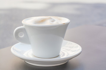 Cup with cappuccino