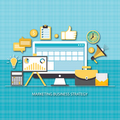 marketing business strategy concept