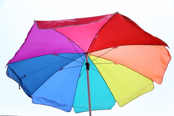 Colorful umbrella, isolated on white