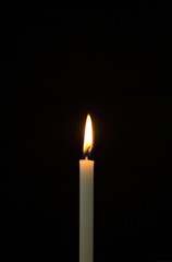 candle in the dark background