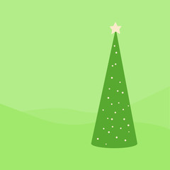 Christmas tree green with star
