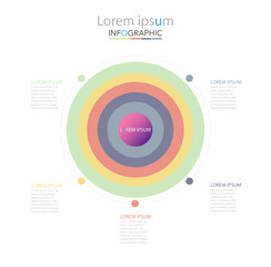 Infographic business concept design with icons and 5 options or steps. Thin line vector. Can be used for flow charts, presentations, web sites, banners, printed materials. EPS 10