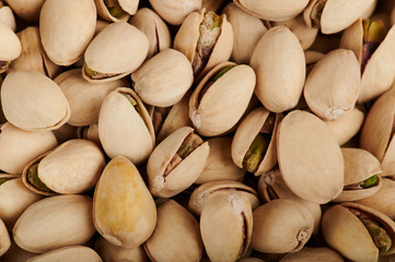 Close up of pile pistachio