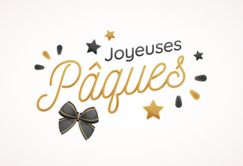 Joyeuses Pâques - Bannière, carte de vœux