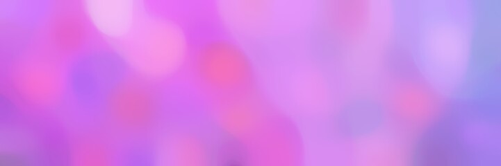 blurred bokeh iridescent horizontal background with violet, orchid and light pastel purple colors space for text or image