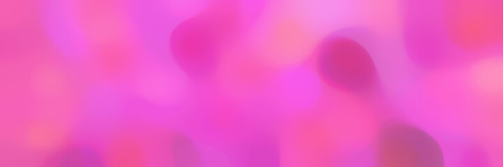 blurred bokeh iridescent horizontal background with neon fuchsia, pastel magenta and mulberry  colors space for text or image