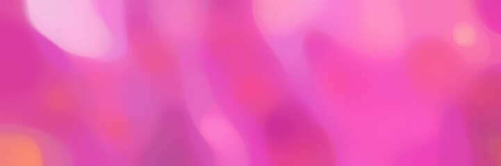 blurred bokeh horizontal background with neon fuchsia, pastel magenta and hot pink colors space for text or image