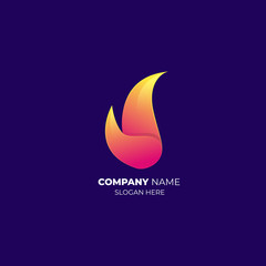 Fire logo with modern color gradient style. Easy to use for branding and identity. You can customize this on your demand. Vector illustration EPS 10