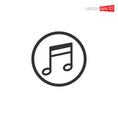 Music Notes Icon Design Vector