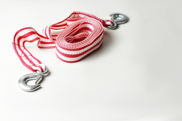 Tow rope on a white background