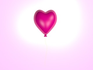 Obraz na płótnie Canvas ..3d illustration of heart shaped balloon background