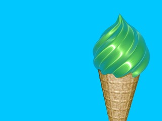 ice cream 3d modeling illustration